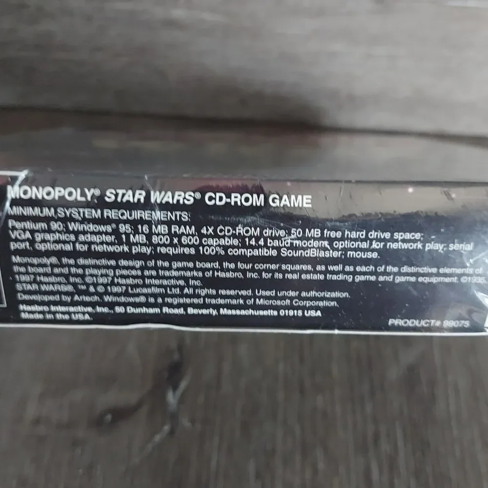 Hasbro Monopoly Star Wars CD-ROM Game - Red and Black